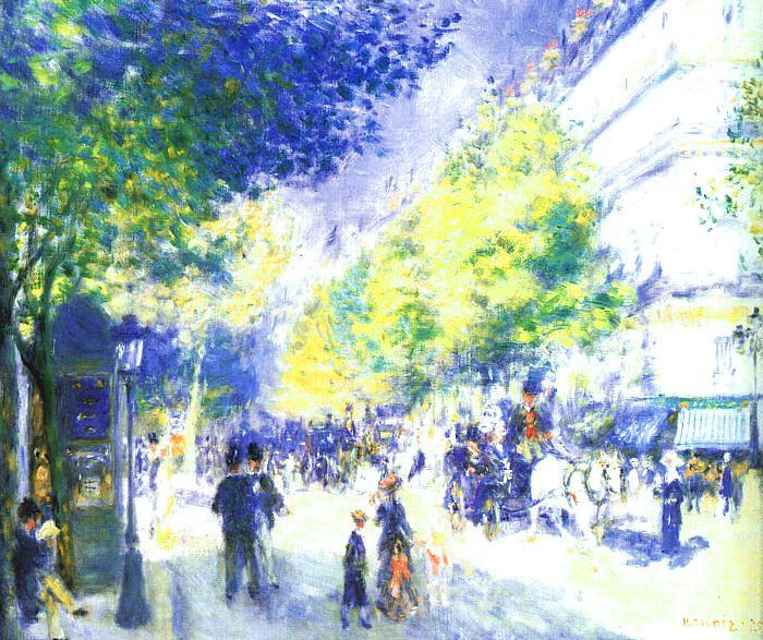 Pierre Renoir Les Grands Boulevards France oil painting art